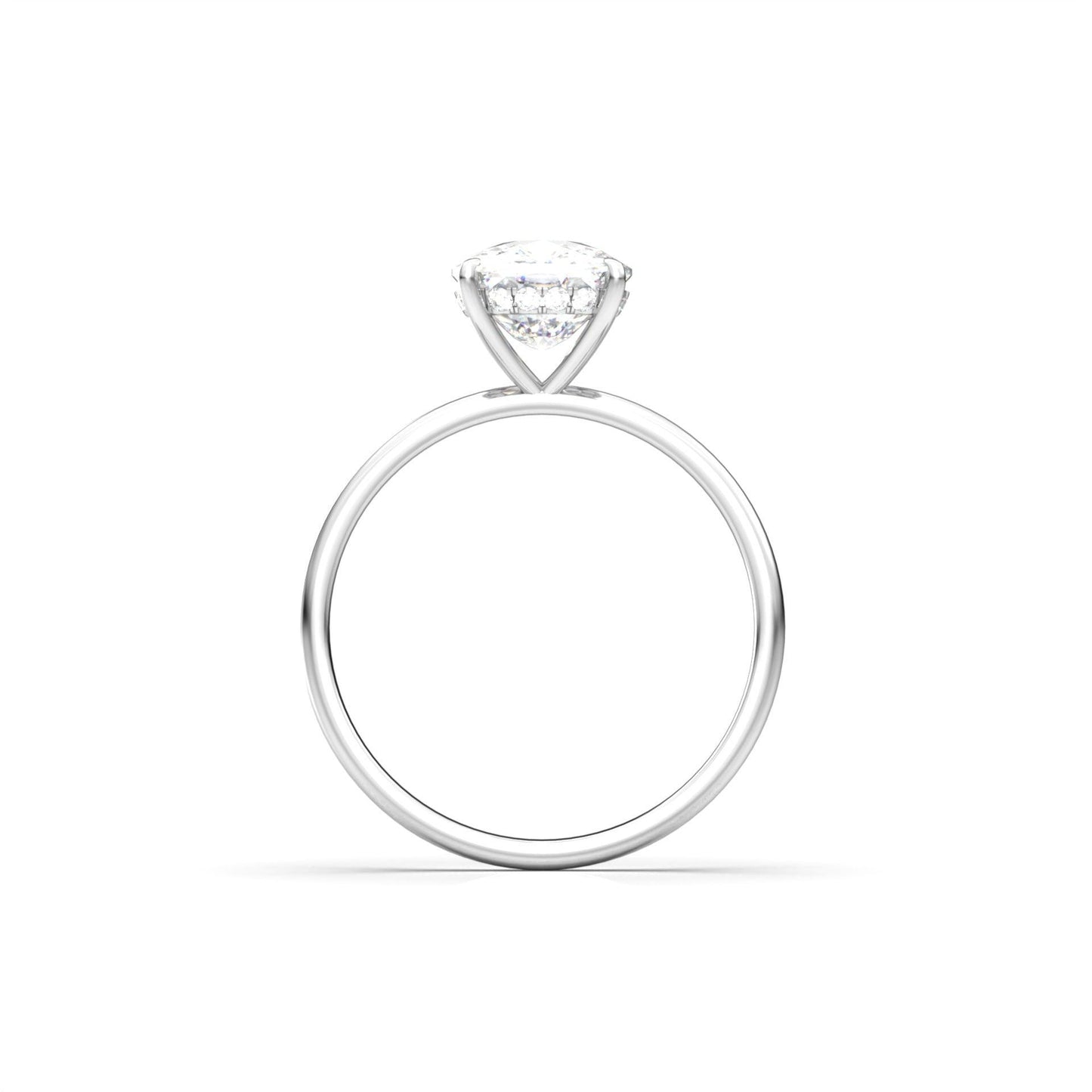 Elongated Cushion Cut Solitaire 4 Claw Moissanite Engagement Ring - moissaniteengagementrings
