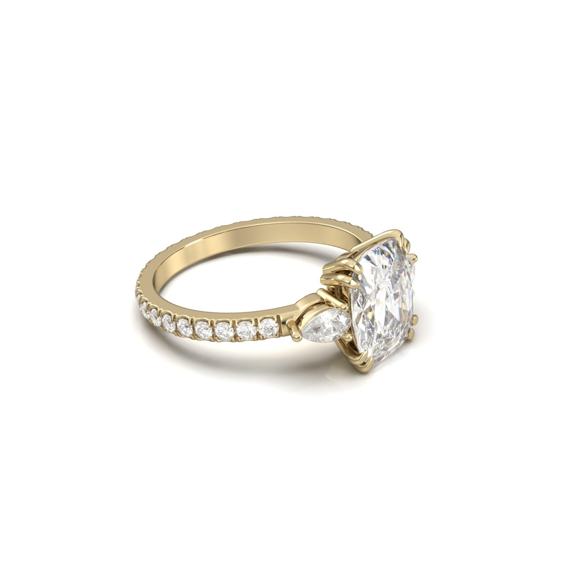 Cushion cut store moissanite ring