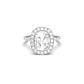 Elongated Cushion Halo Full Pavé Moissanite Engagement Ring - Moissanite Engagement Rings