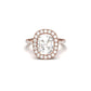 Elongated Cushion Halo Full Pavé Moissanite Engagement Ring - Moissanite Engagement Rings