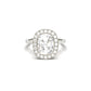 Elongated Cushion Halo Full Pavé Moissanite Engagement Ring - Moissanite Engagement Rings