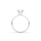 Elongated Cushion Hidden Halo Diamond Engagement Ring - Moissanite Engagement Rings