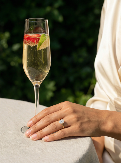 Elongated Cushion Solitaire Diamond Engagement Ring