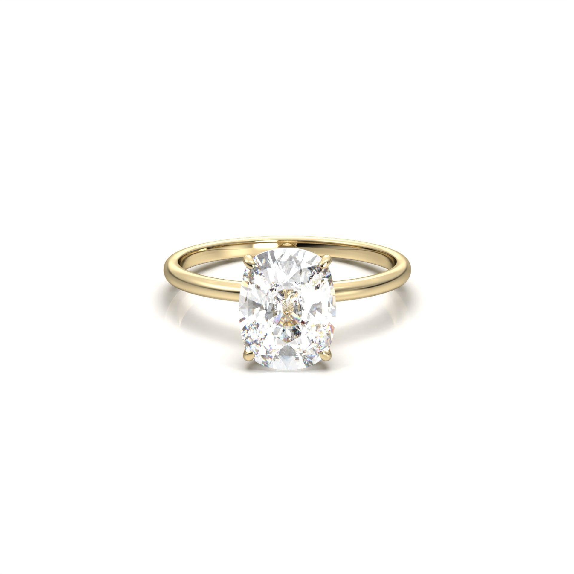 Elongated Cushion Cut Diamond Engagement Ring | Moissanite Engagement Rings
