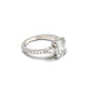 Elongated Cushion Trilogy Full Pavé Moissanite Engagement Ring - Moissanite Engagement Rings