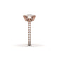 Elongated Cushion Trilogy Full Pavé Moissanite Engagement Ring - Moissanite Engagement Rings