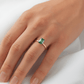 Emerald Cut Emerald Coloured Solitaire Moissanite Engagement Ring - Ready To Ship - Moissanite Engagement Rings