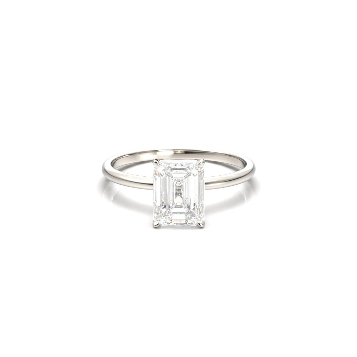 Emerald Moissanite Solitaire - moissaniteengagementrings