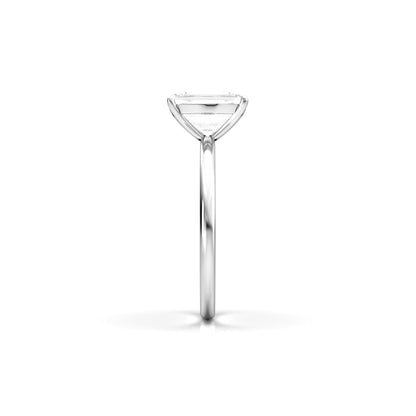 Emerald Solitaire Diamond Engagement Ring - Moissanite Engagement Rings