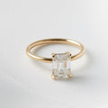 Avery — Emerald Hidden Halo Moissanite Engagement Ring