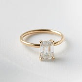 Avery — Emerald Hidden Halo Diamond Engagement Ring