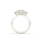 Emerald Trilogy Diamond Engagement Ring - Moissanite Engagement Rings