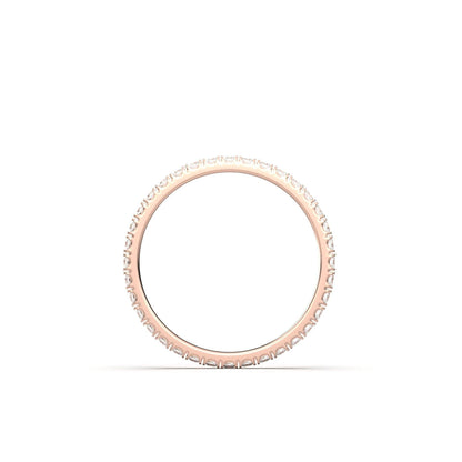 Full Pavè Diamond Wedding Band - Moissanite Engagement Rings