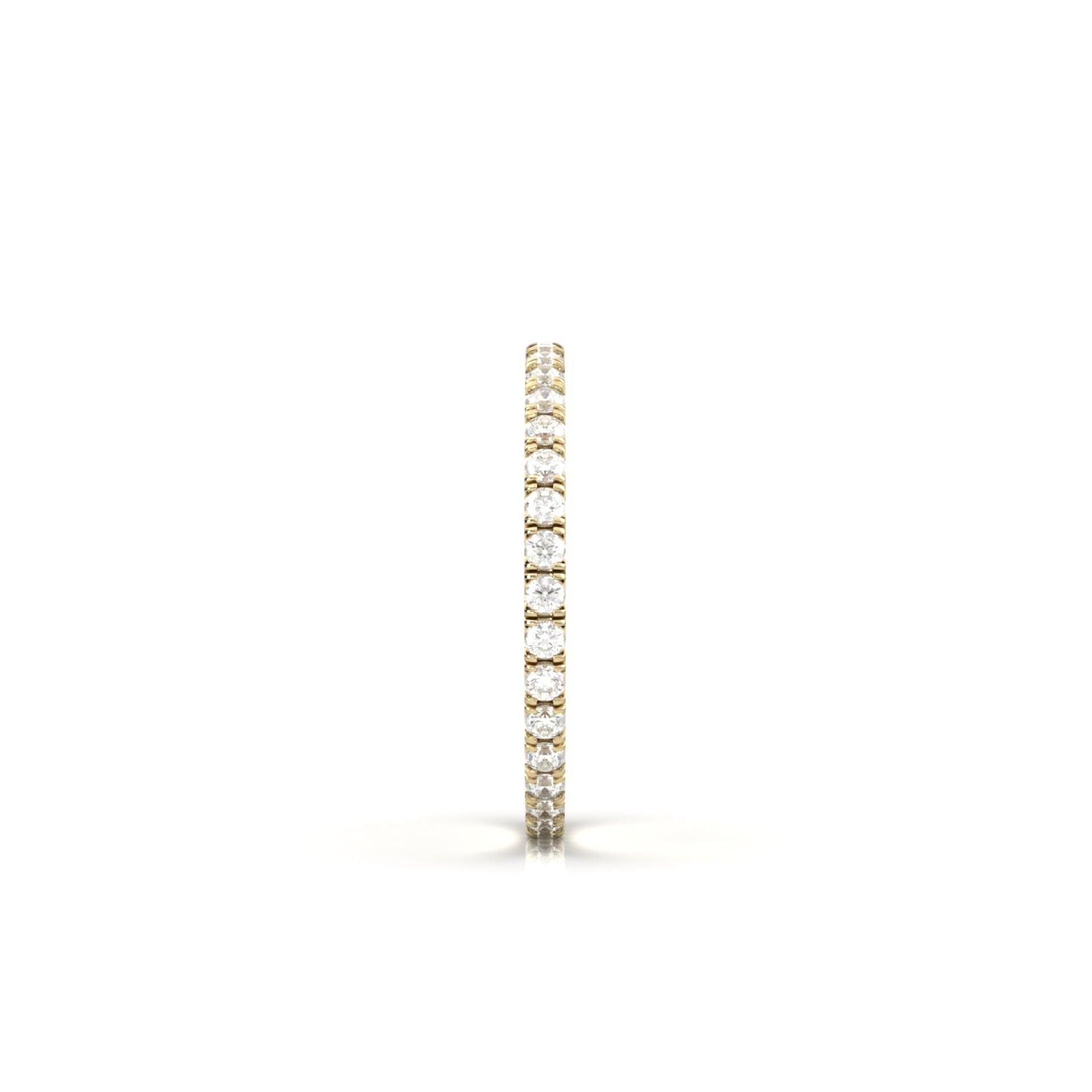 Full Pavè Diamond Wedding Band - Moissanite Engagement Rings