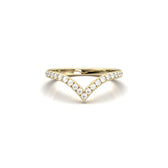 Full Pavé With Peak Diamond Wedding Band