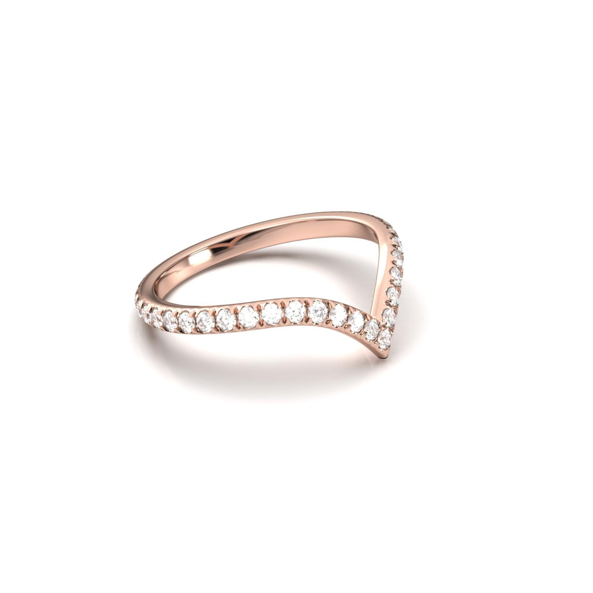 Full Pavè With Peak Moissanite Wedding Band - Moissanite Engagement Rings