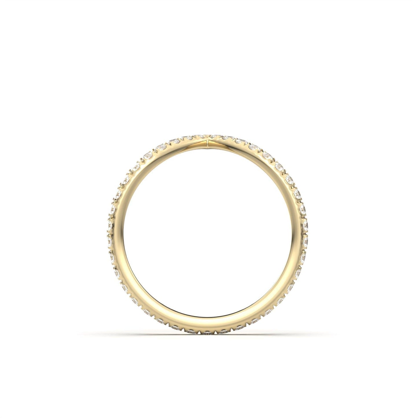 Full Pavè With Peak Moissanite Wedding Band - Moissanite Engagement Rings