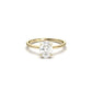 Gold Band Oval Diamond Ring | Moissanite Engagement Rings