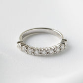 Half Eternity Moissanite Wedding Band