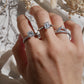 Half Pavè Diamond Wedding Band - Moissanite Engagement Rings