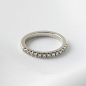 Half Pavé Diamond Wedding Band