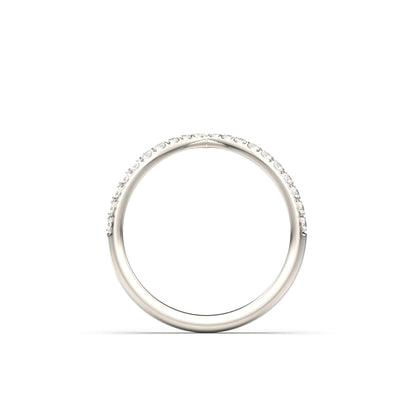 Half Pavè With Peak Diamond Wedding Band - Moissanite Engagement Rings