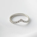 Half Pavè With Peak Moissanite Wedding Band - Ready To Ship
