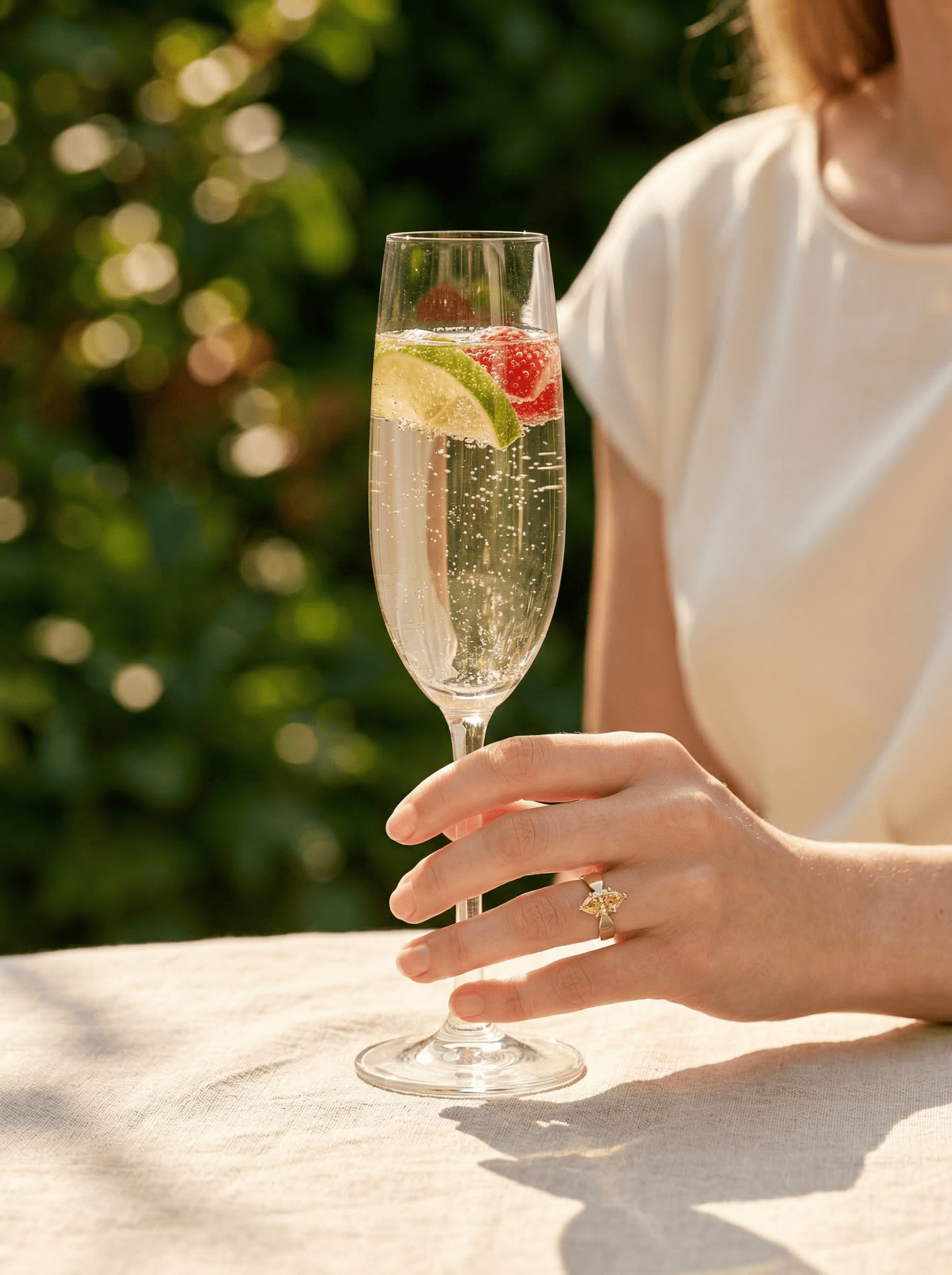 Marquise Champagne Solitaire Moissanite Engagement Ring - Moissanite Engagement Rings