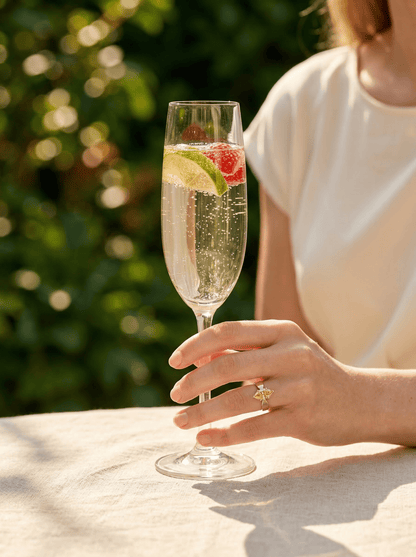 Marquise Champagne Solitaire Moissanite Engagement Ring - Moissanite Engagement Rings