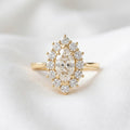 Brielle — Marquise Halo Cluster Moissanite Engagement Ring