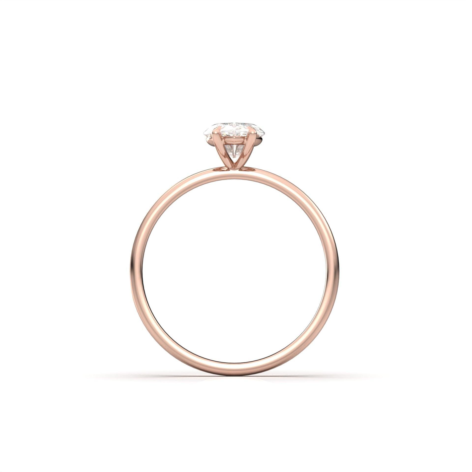 Marquise Shaped Engagement Ring |  Moissanite Engagement Rings
