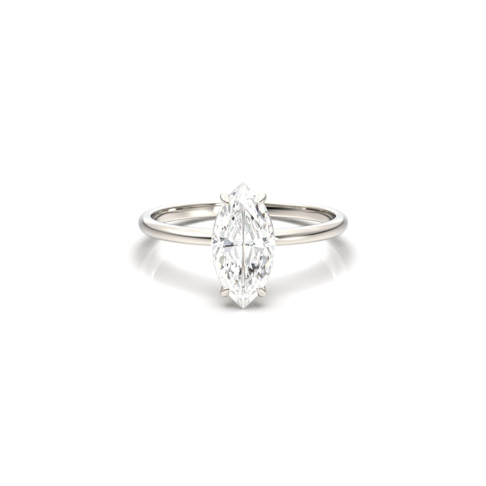 Marquise Shaped Engagement Ring | Moissanite Engagement Rings