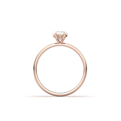 Marquise Solitaire 14K Yellow Gold Moissanite Engagement Ring - Ready To Ship - Moissanite Engagement Rings