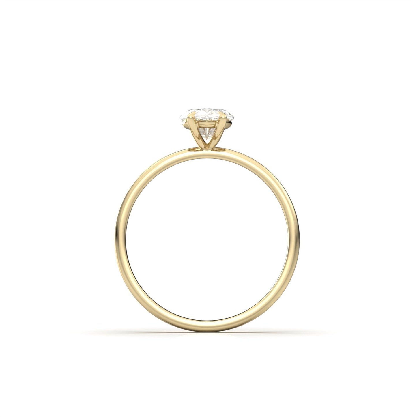 Marquise Solitaire 14K Yellow Gold Ready to Buy Moissanite Engagement Ring - moissaniteengagementrings
