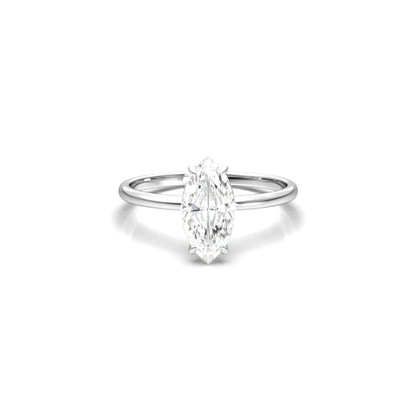Marquise Solitaire Diamond Engagement Ring - Moissanite Engagement Rings