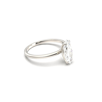 Marquise Solitaire Diamond Engagement Ring - Moissanite Engagement Rings
