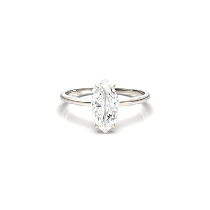 Marquise Solitaire Diamond Engagement Ring - Moissanite Engagement Rings