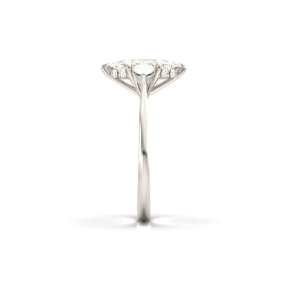 Marquise Trilogy Diamond Engagement Ring - Moissanite Engagement Rings