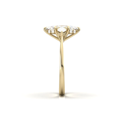 Marquise Trilogy Diamond Engagement Ring - Moissanite Engagement Rings