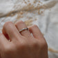 Mini Emerald Diamond Wedding Band - Moissanite Engagement Rings