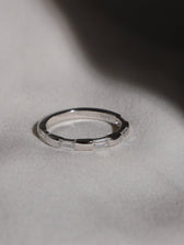 Mini Emerald Moissanite Wedding Band