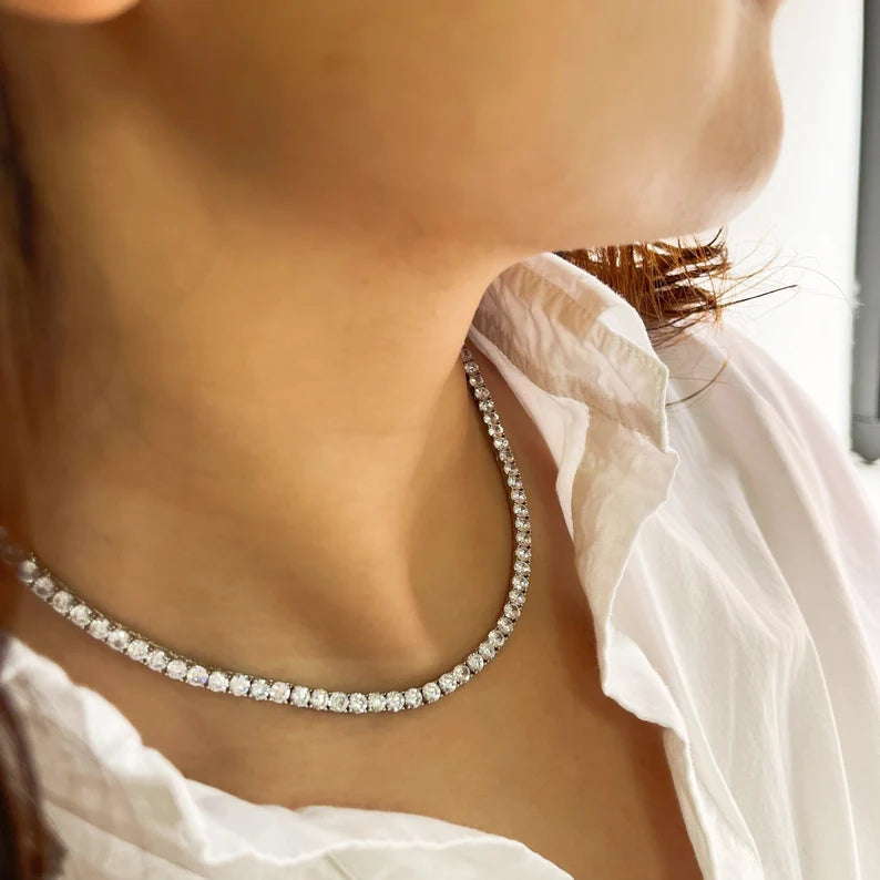 Moissanite, 14K White Gold, Necklace | Moissanite Engagement Rings