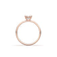 moissanite, oval solitaire, rose gold band, engagement ring | Moissanite Engagement Rings 