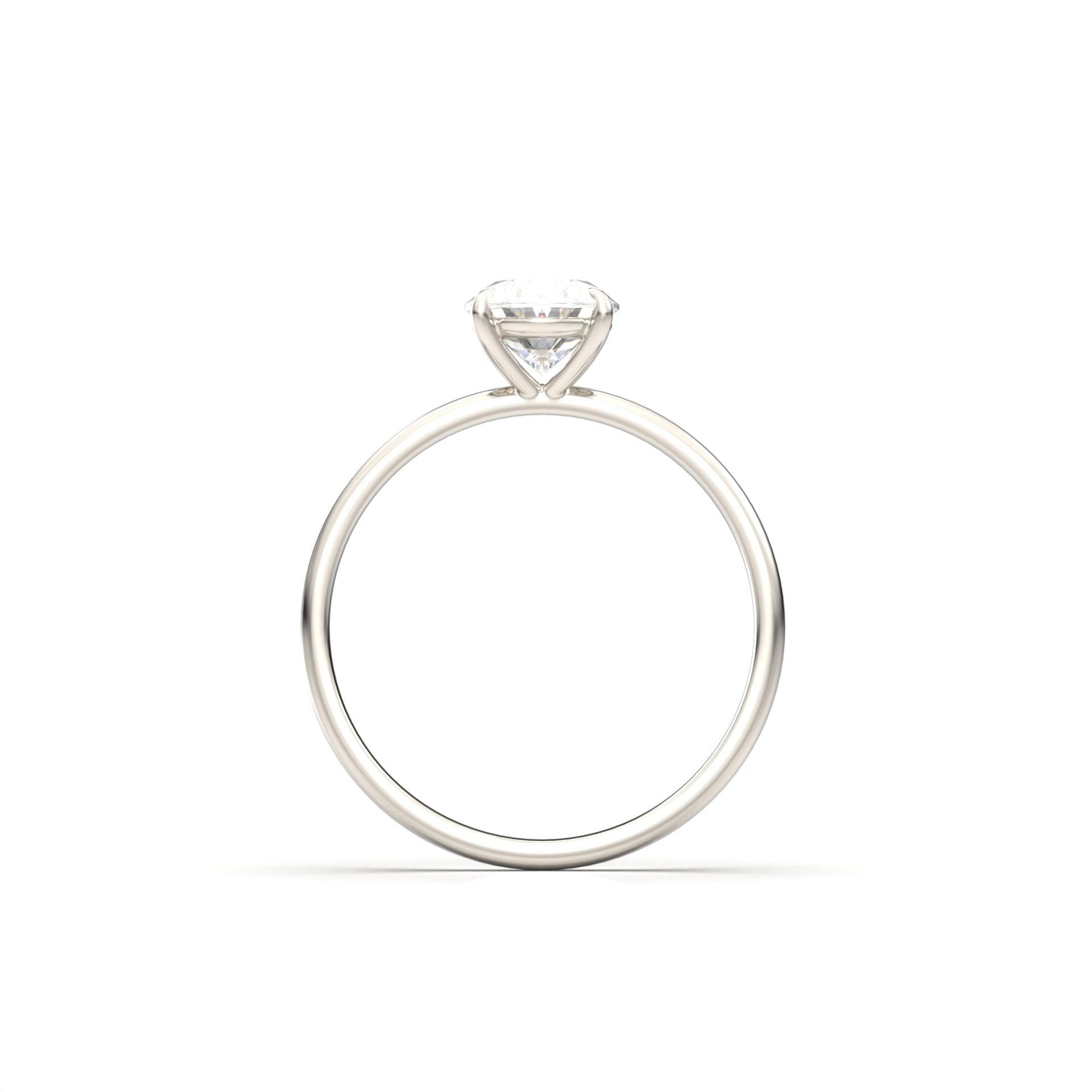moissanite, oval solitaire, platinum band, engagement ring | Moissanite Engagement Rings 