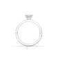 Oval 4 Claw With Half Pavé Moissanite Engagement Ring - moissaniteengagementrings