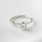 Oval Accent Stones Diamond Engagement Ring - Moissanite Engagement Rings