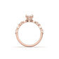 Oval Accent Stones Diamond Engagement Ring - Moissanite Engagement Rings