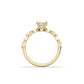 Oval Accent Stones Diamond Engagement Ring - Moissanite Engagement Rings