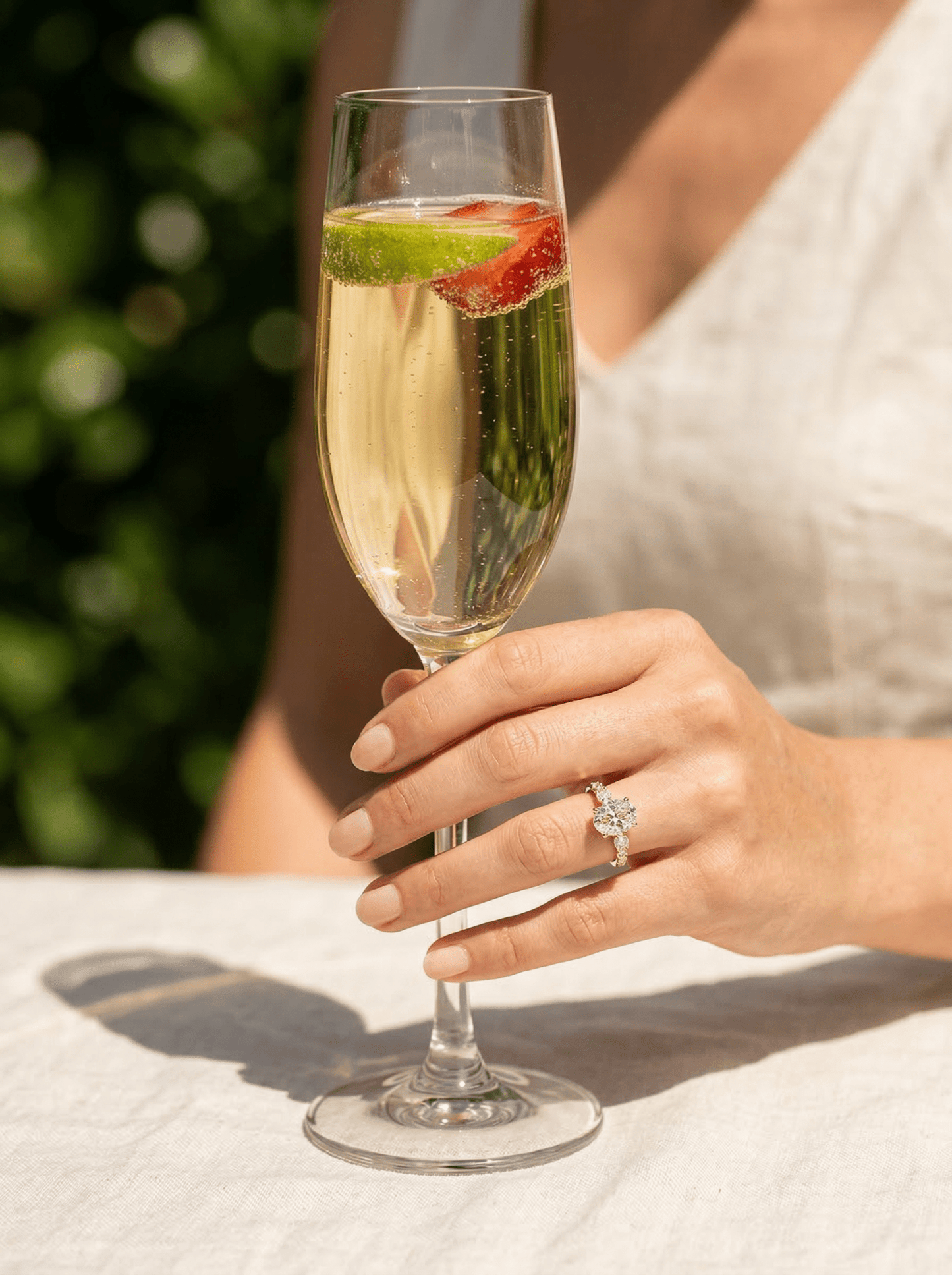 Oval and Marquise Three - Stone Moissanite Engagement Ring - Moissanite Engagement Rings