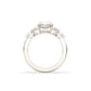 Oval Cut 4 Claw Triple Marquise Accent Stones - moissaniteengagementrings